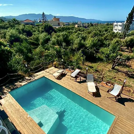 Semesterbostad Momentum θ - Modern Maisonette With Pool & View Chania (Crete)